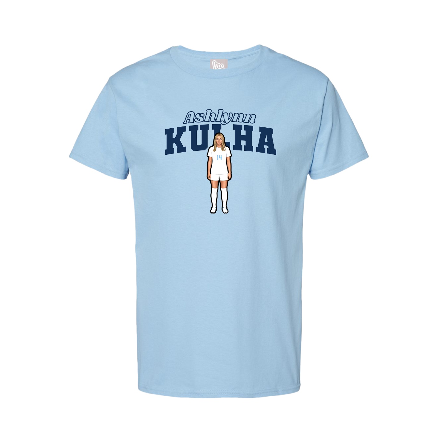 Tee — Name Arch in Light Blue