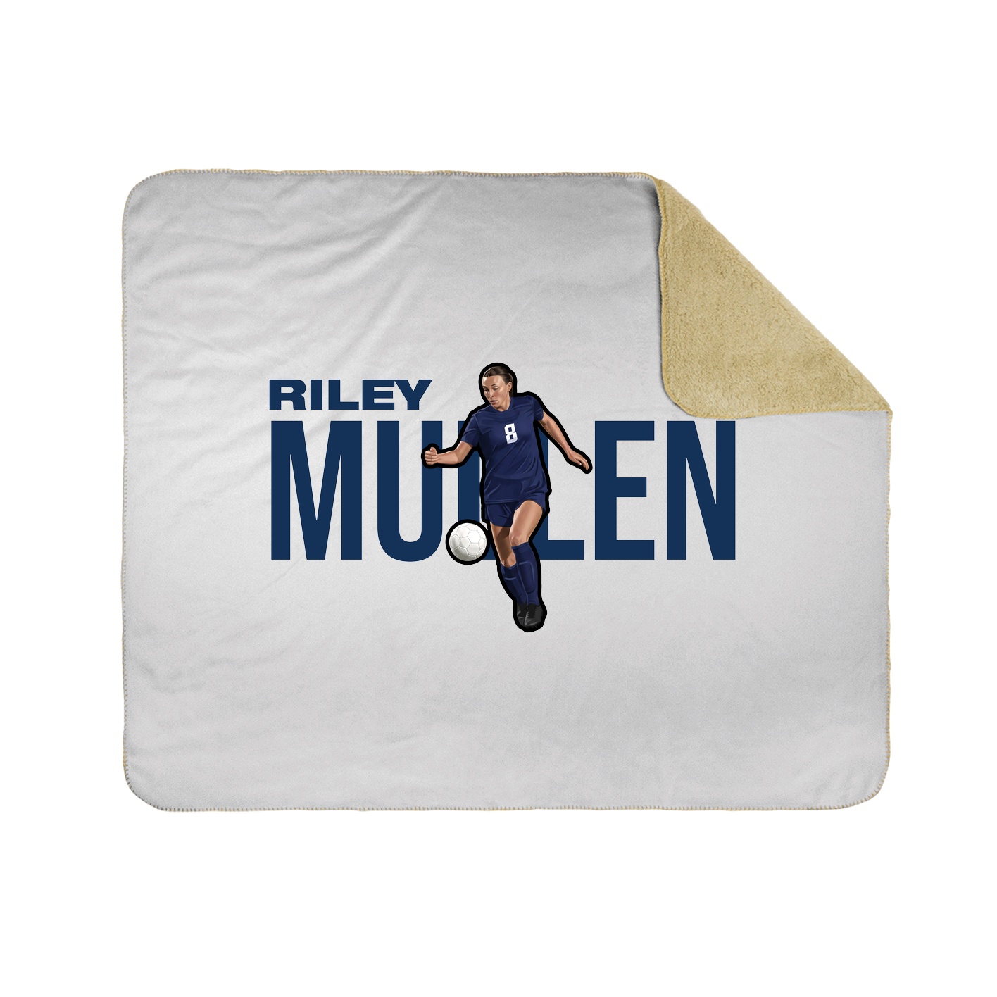 Throw Blanket — Player Name in White