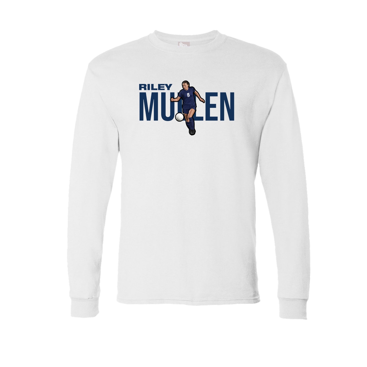 Long Sleeve Tee — Player Name in White