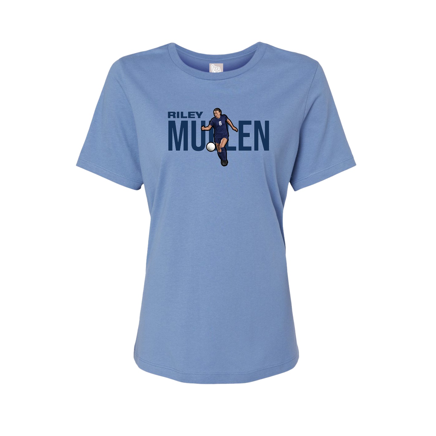 Womens Tee — Player Name in Powder Blue