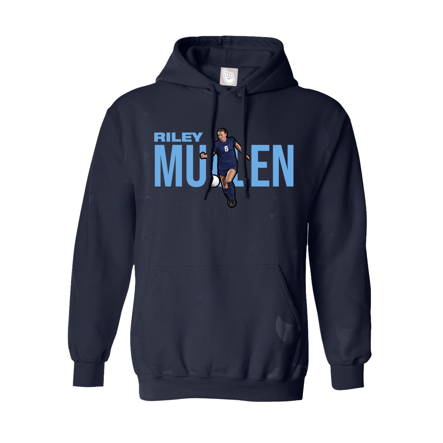 Hoodie — Player Name in Navy