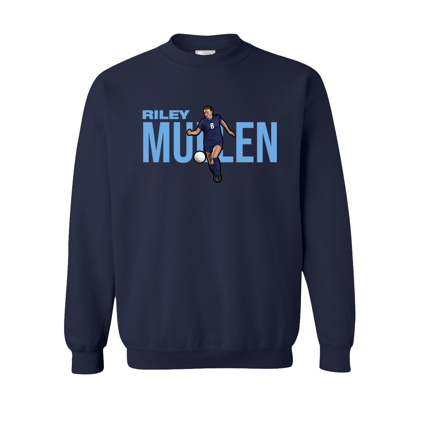 Fleece Crew — Player Name in Navy