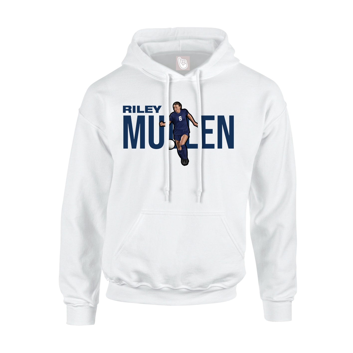 Youth Hoodie — Player Name in White