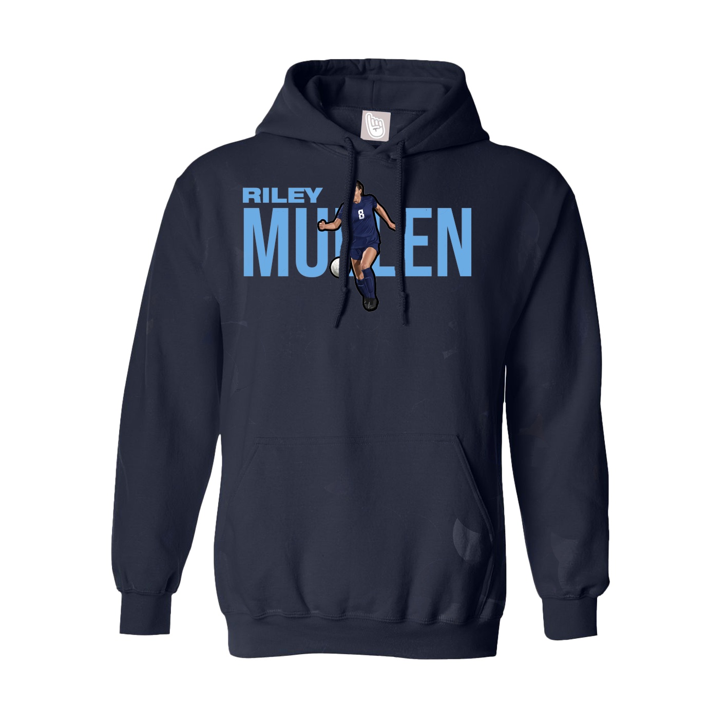 Youth Hoodie — Player Name in Navy