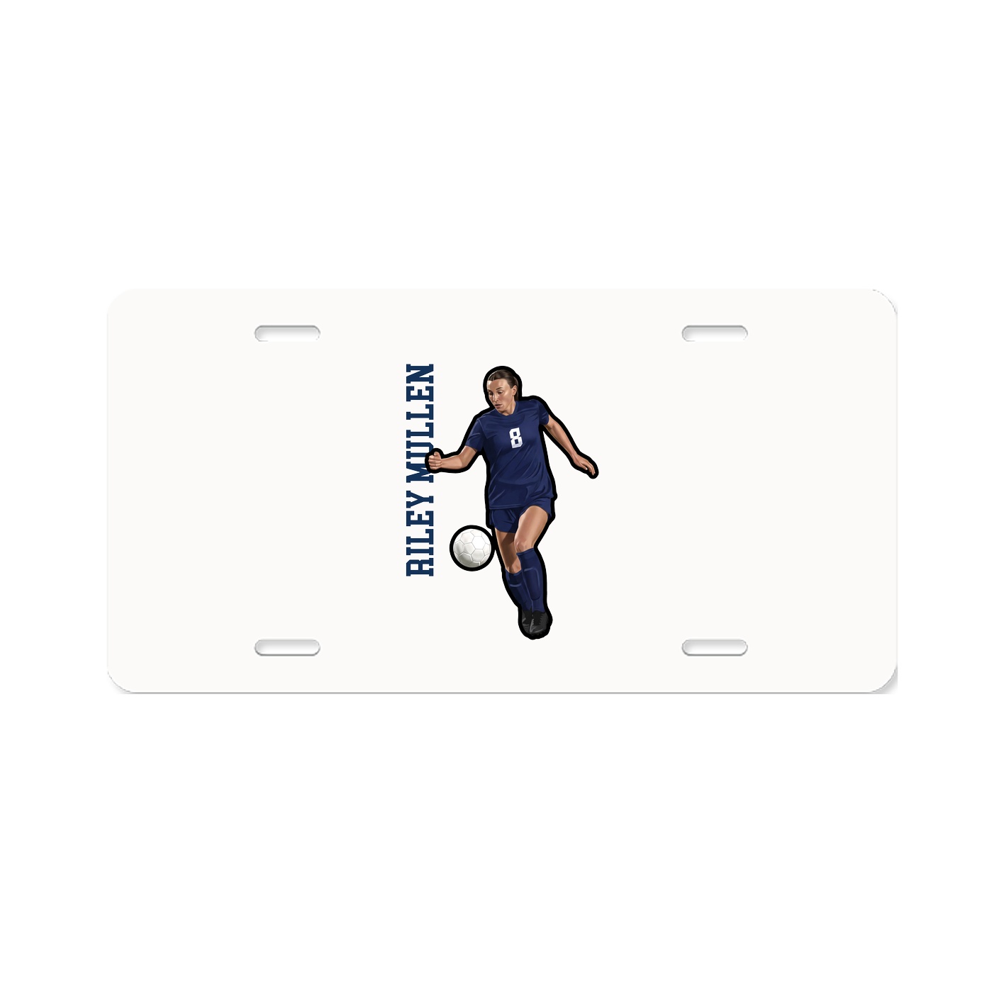 License Plate — Name Vertical in Classic