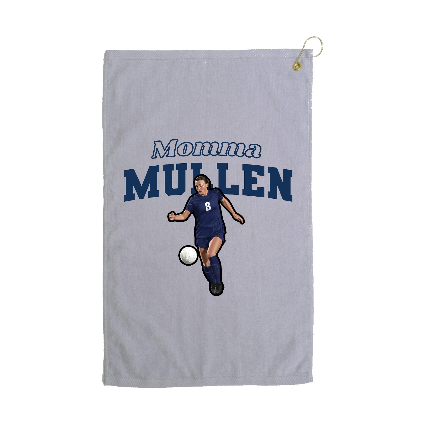 Golf Towel — Mothers Day Block in Grey