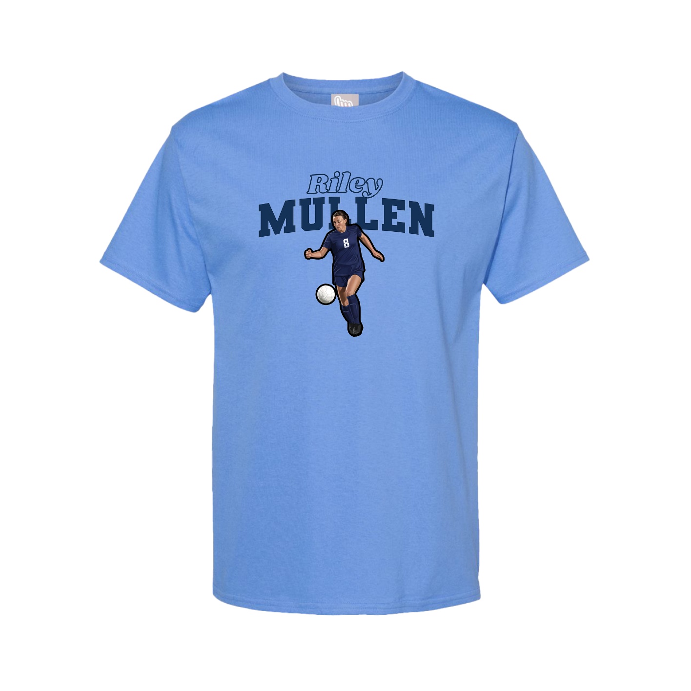 Tee — Name Arch in Powder Blue