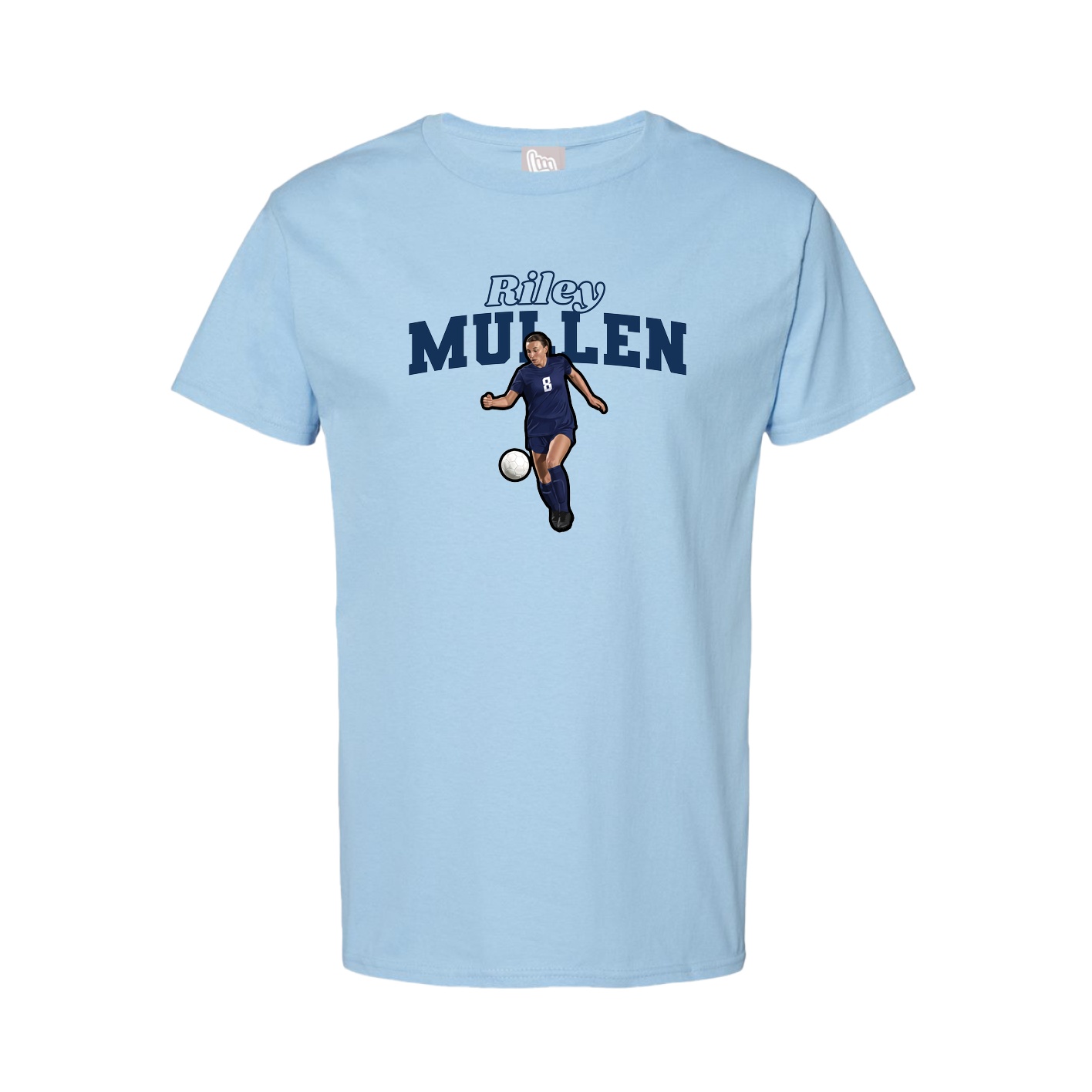 Youth Tee — Name Arch in Light Blue