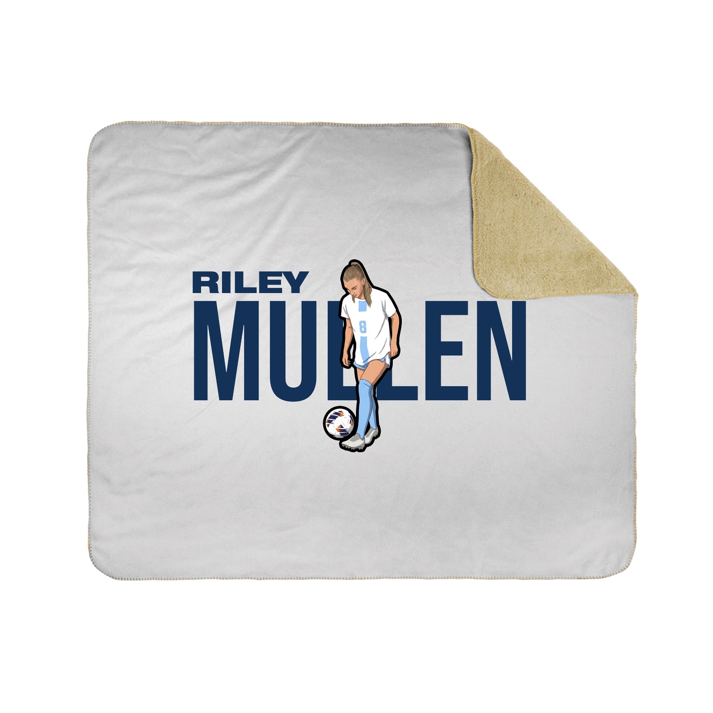 Throw Blanket — Player Name in White