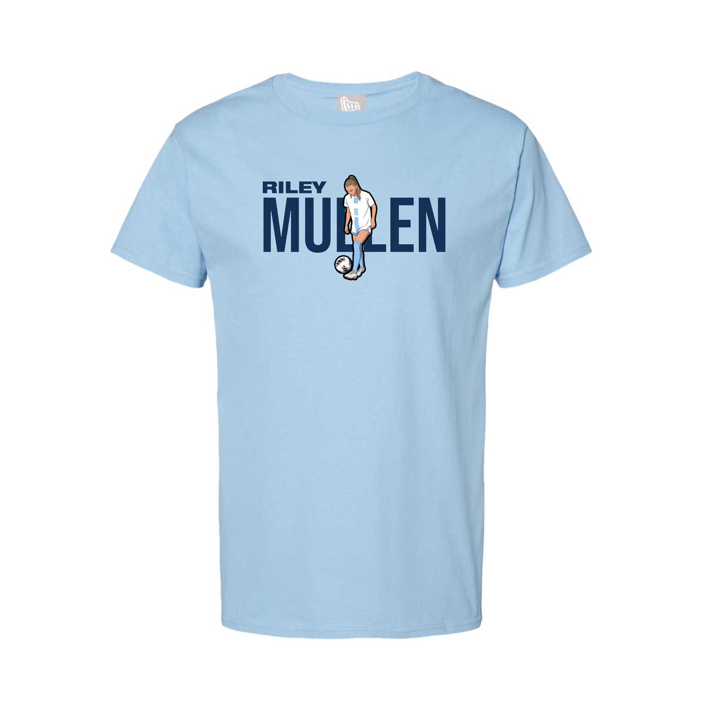 Youth Tee — Player Name in Light Blue