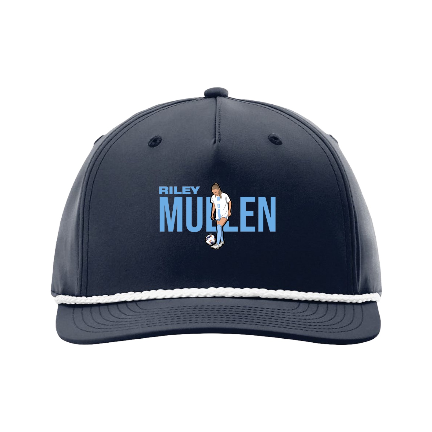 Five-Panel Classic Rope Cap — Player Name in Navy