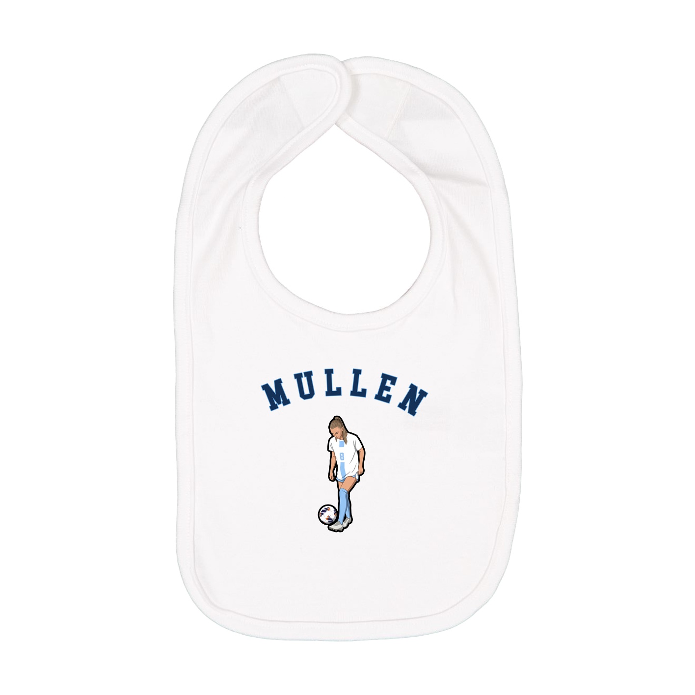 Infant Bib — Shirsey Arch in White