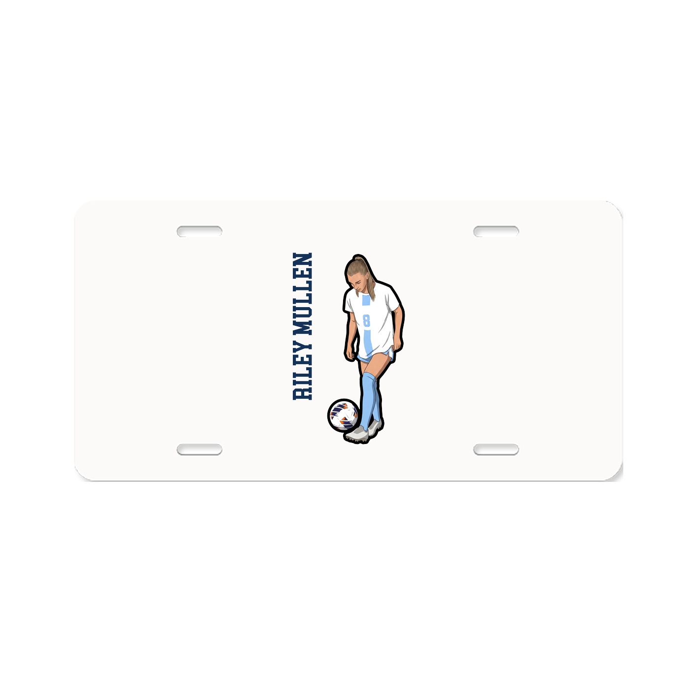 License Plate — Name Vertical in Classic