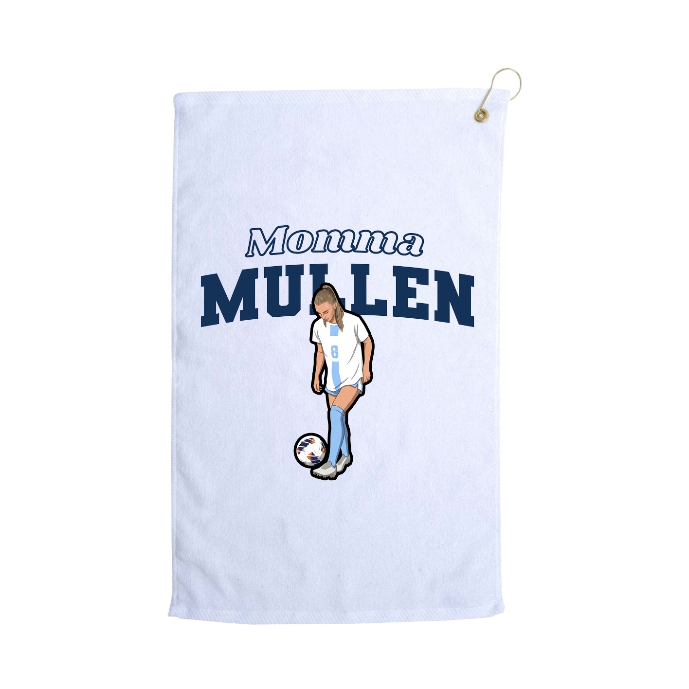 Golf Towel — Mothers Day Block in White