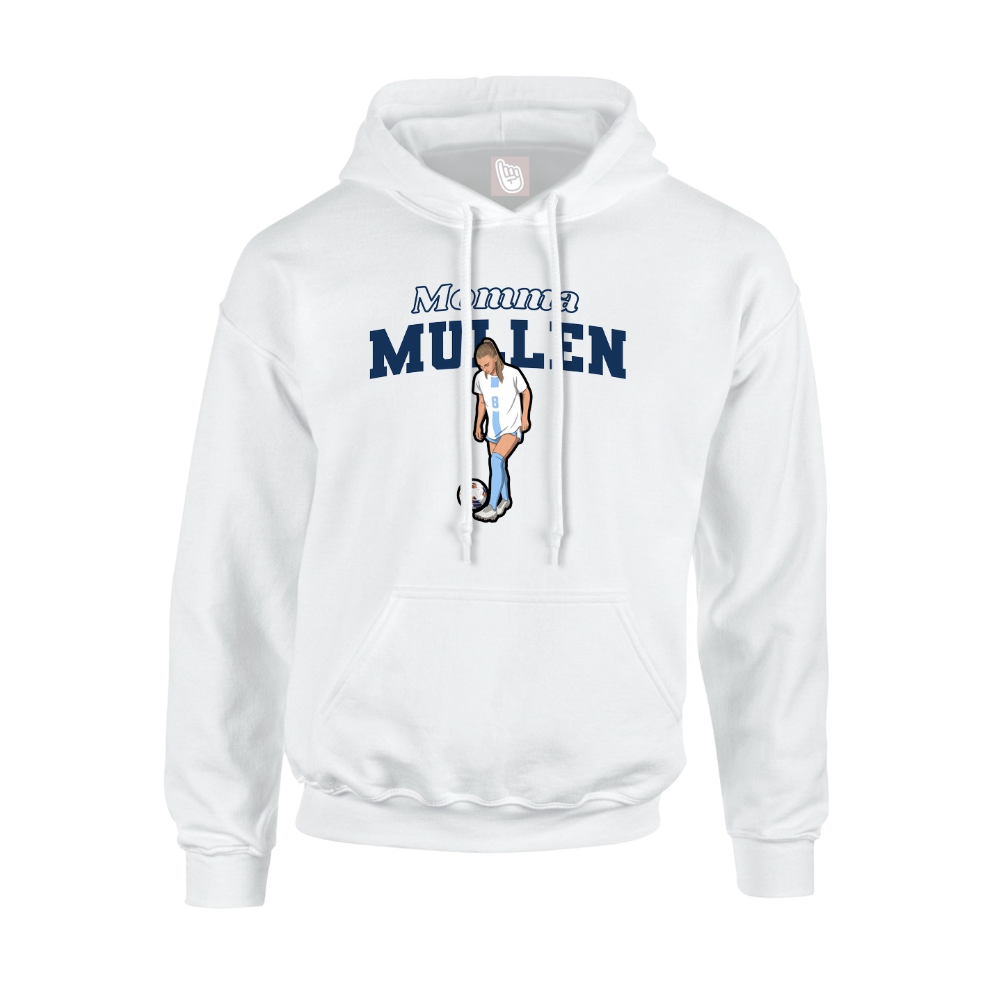 Youth Hoodie — Mothers Day Block in White