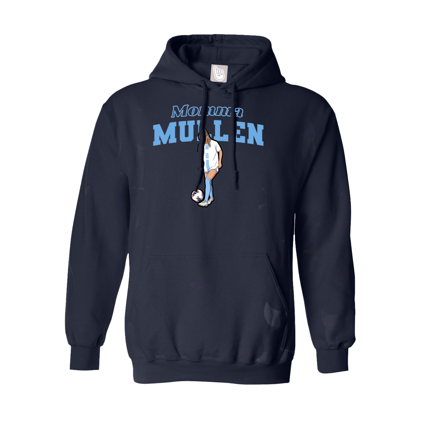 Youth Hoodie — Mothers Day Block in Navy