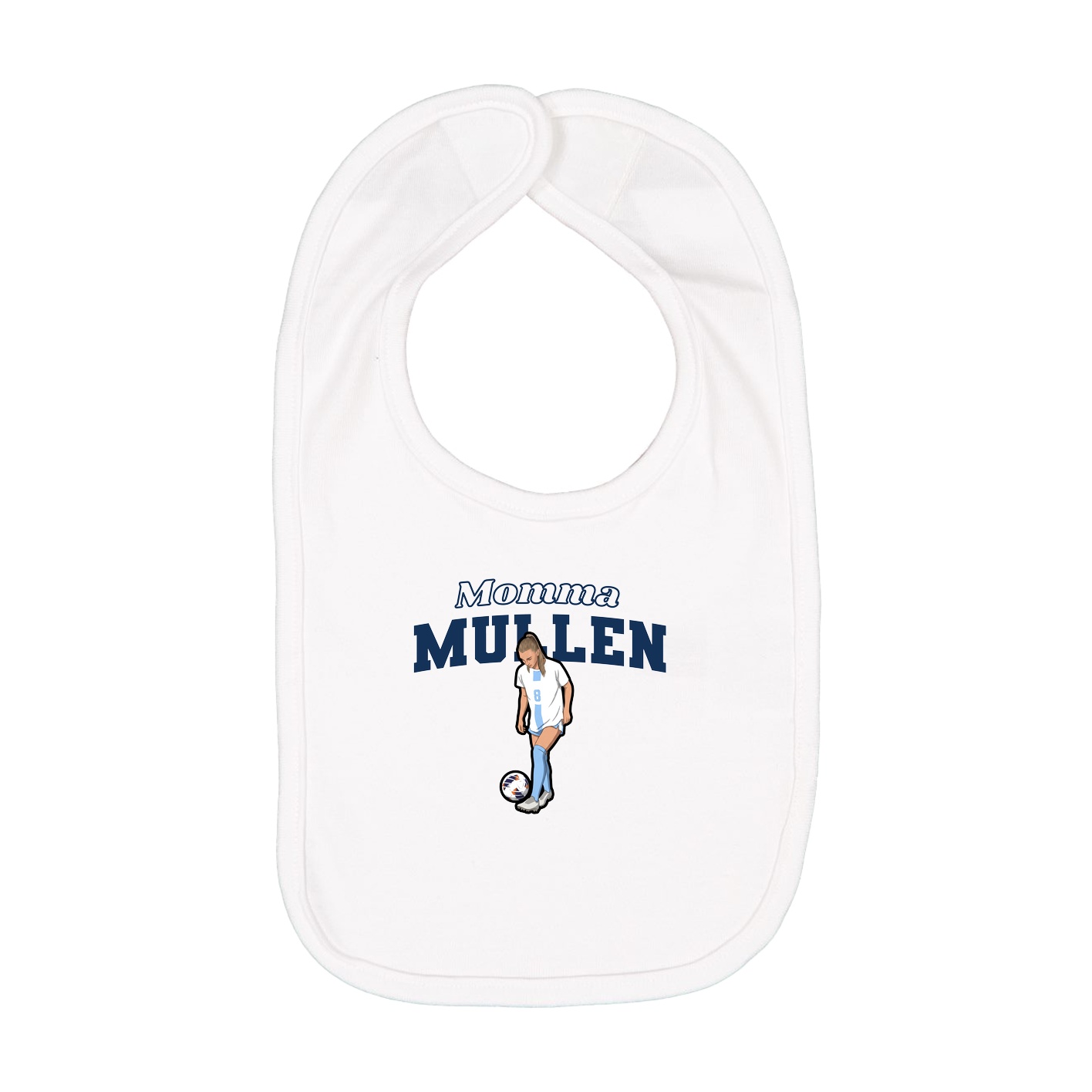 Infant Bib — Mothers Day Block in White