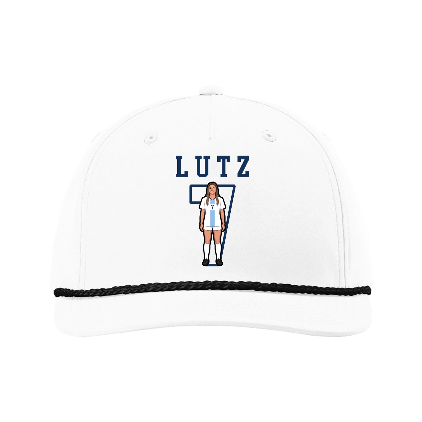 Five-Panel Classic Rope Cap — Shirsey in White
