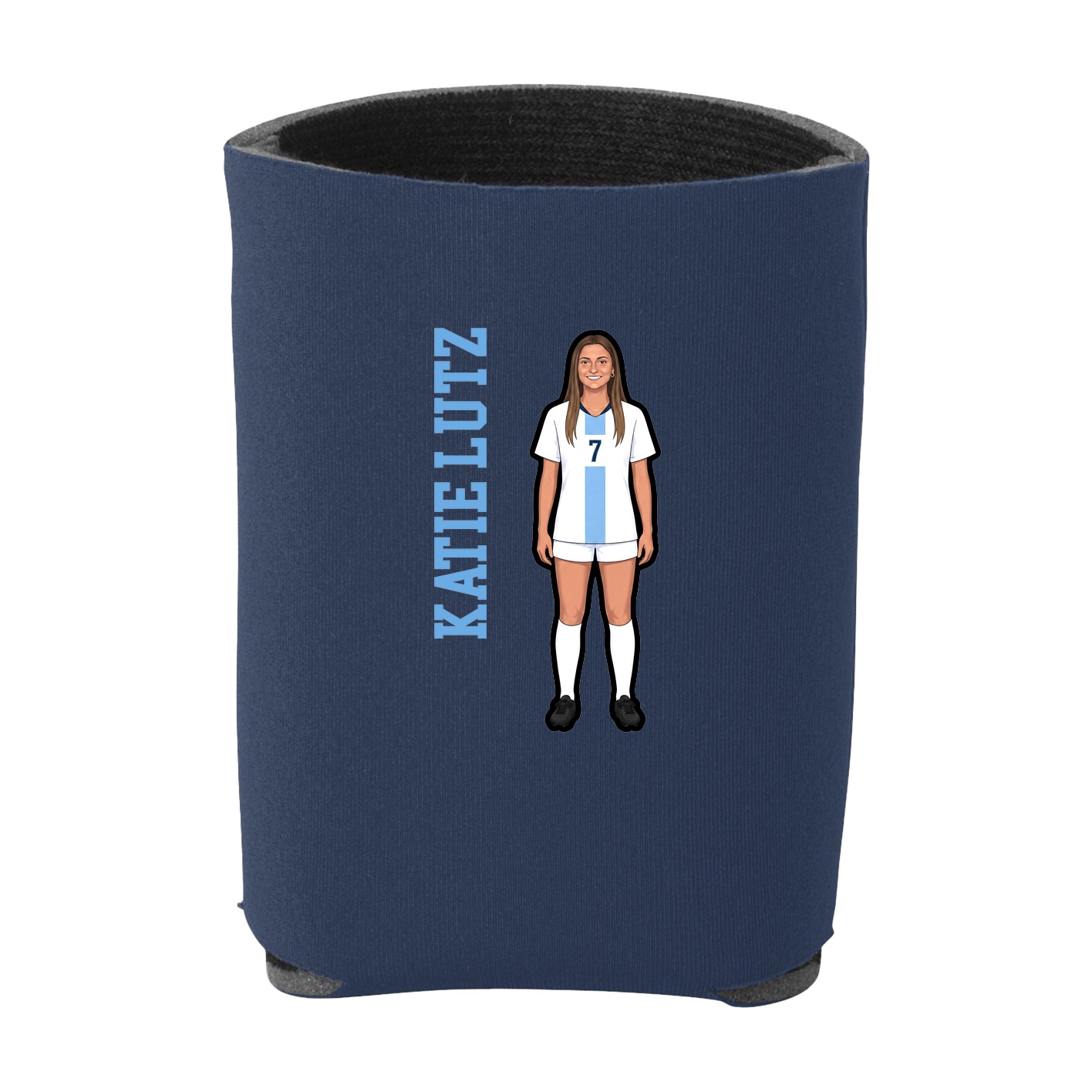 Can Holder — Name Vertical in Navy