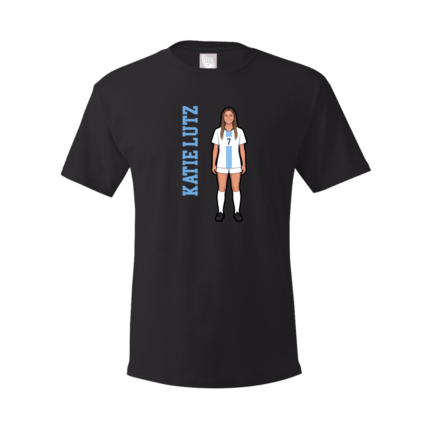 Youth Tee — Name Vertical in Black
