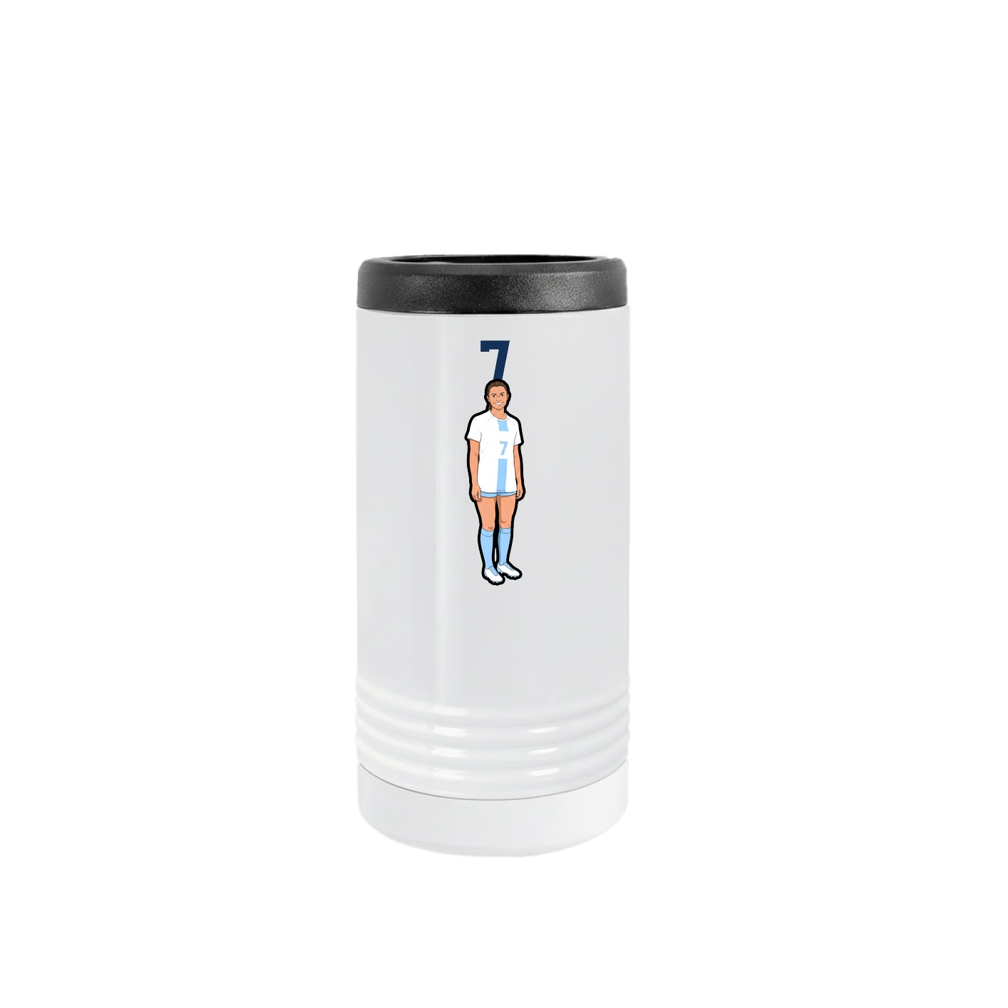 Slim Beverage Holder — Number Top in White