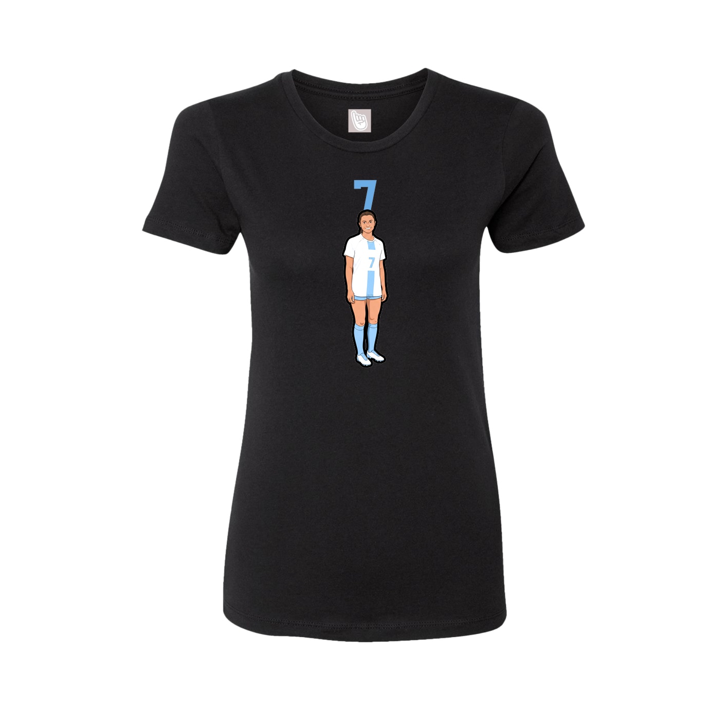 Womens Tee — Number Top in Black