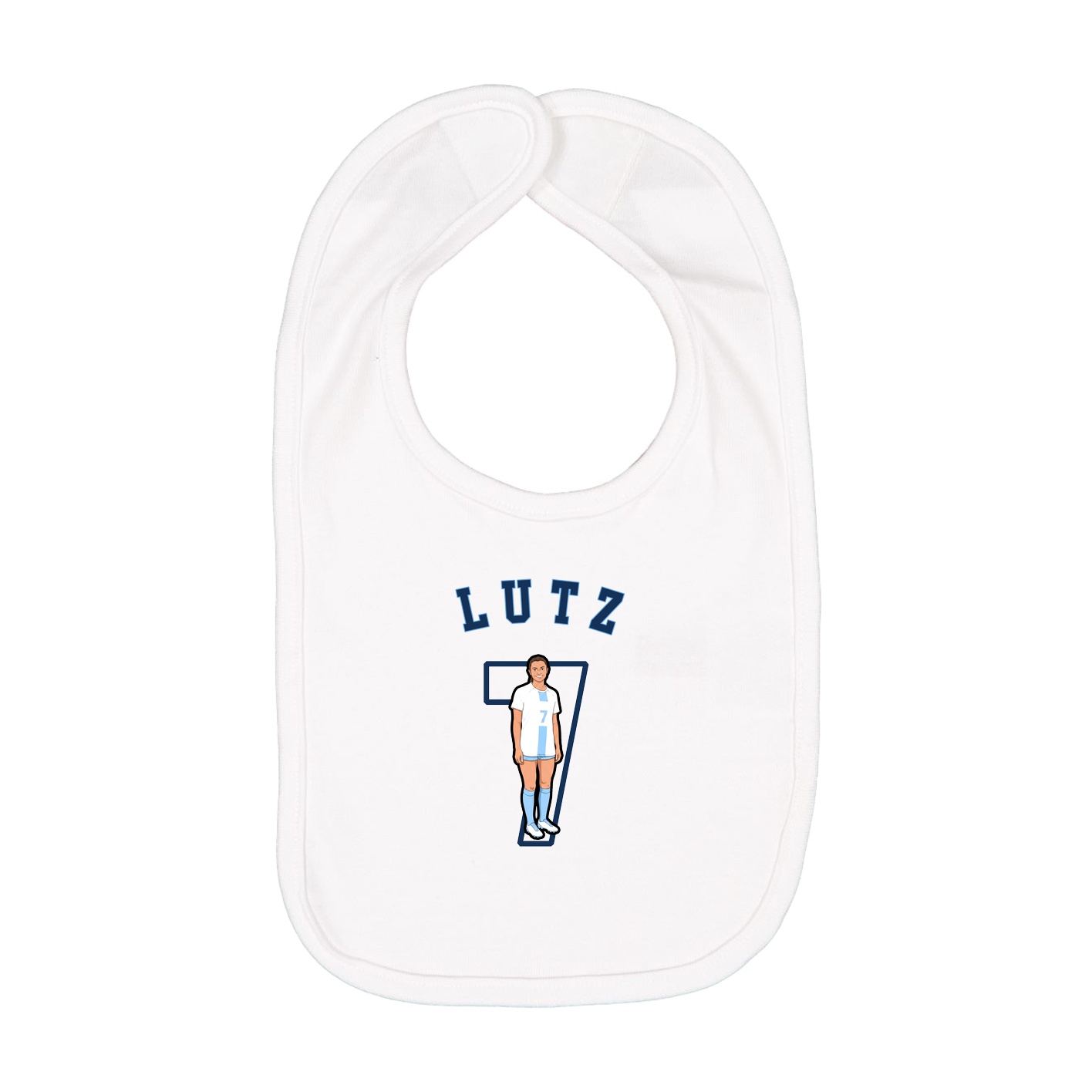 Infant Bib — Shirsey Arch in White