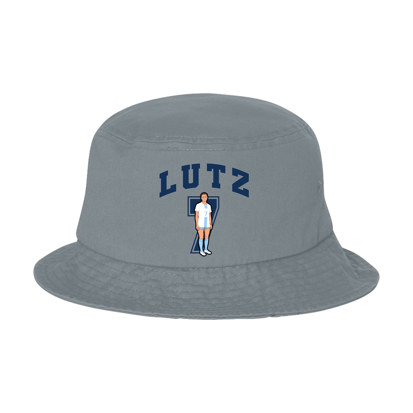 Bucket Cap — Number in Grey