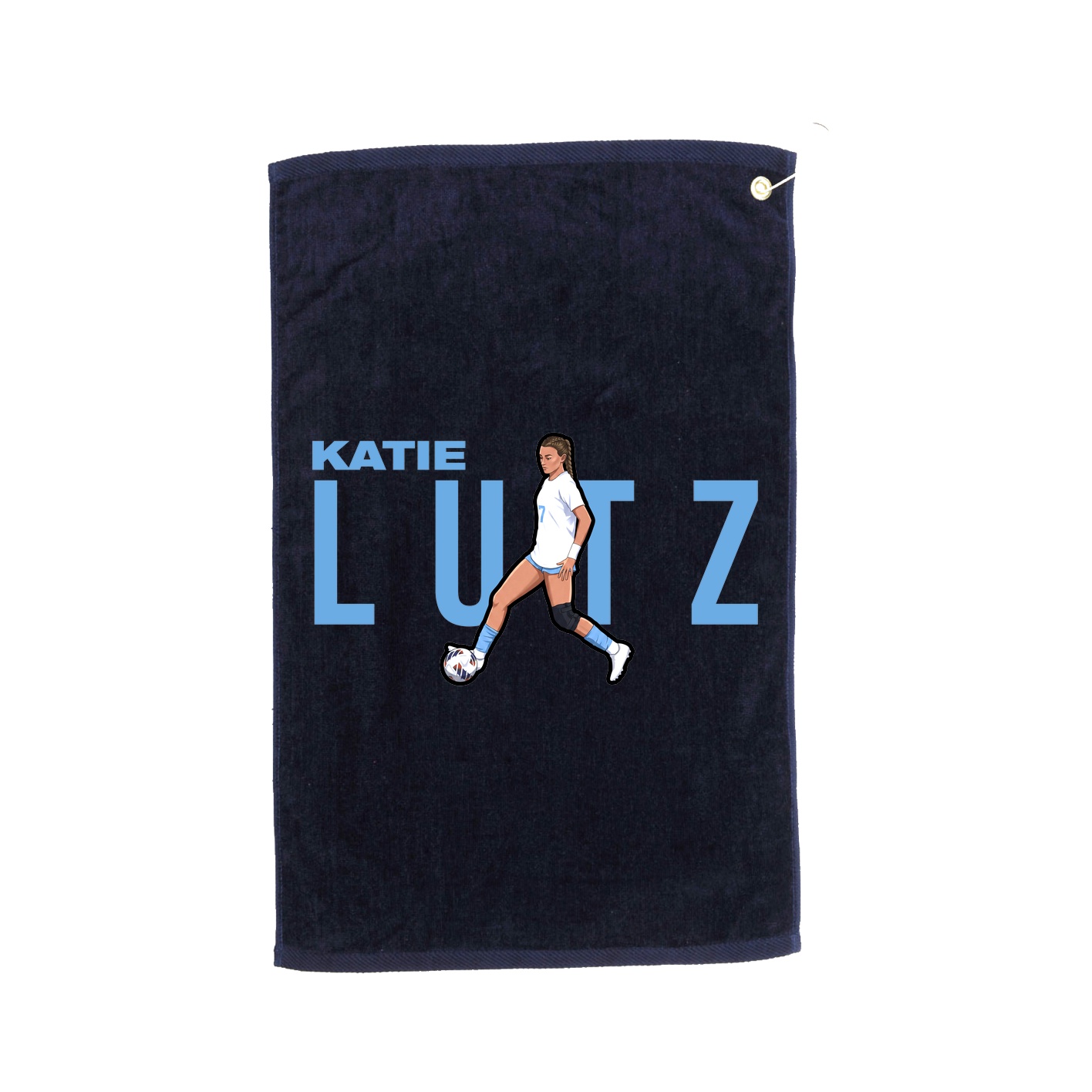 Golf Towel — Player Name in Navy