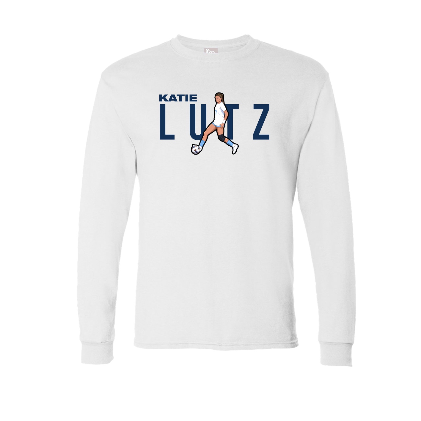 Long Sleeve Tee — Player Name in White