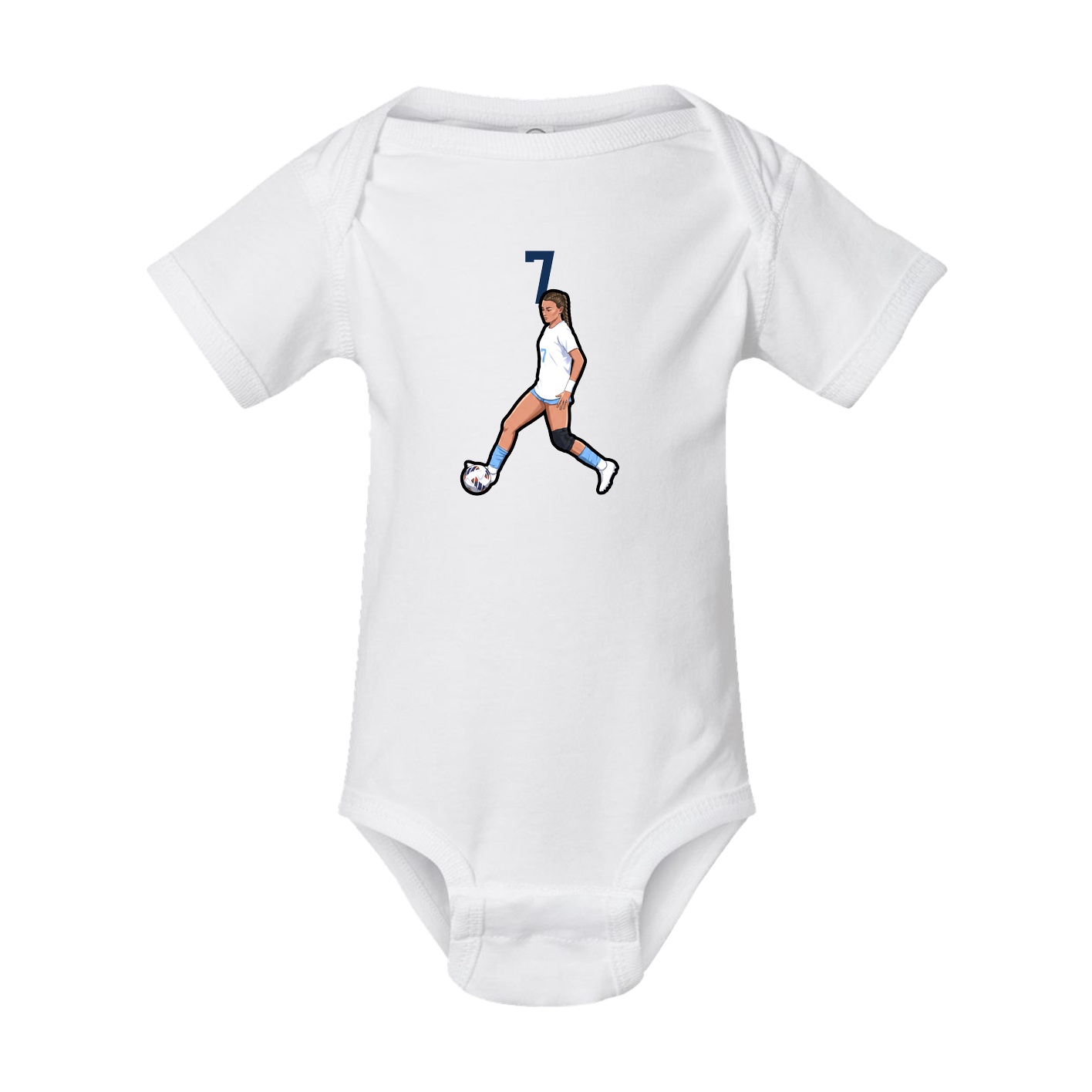 Baby Onesie — Number Top in White