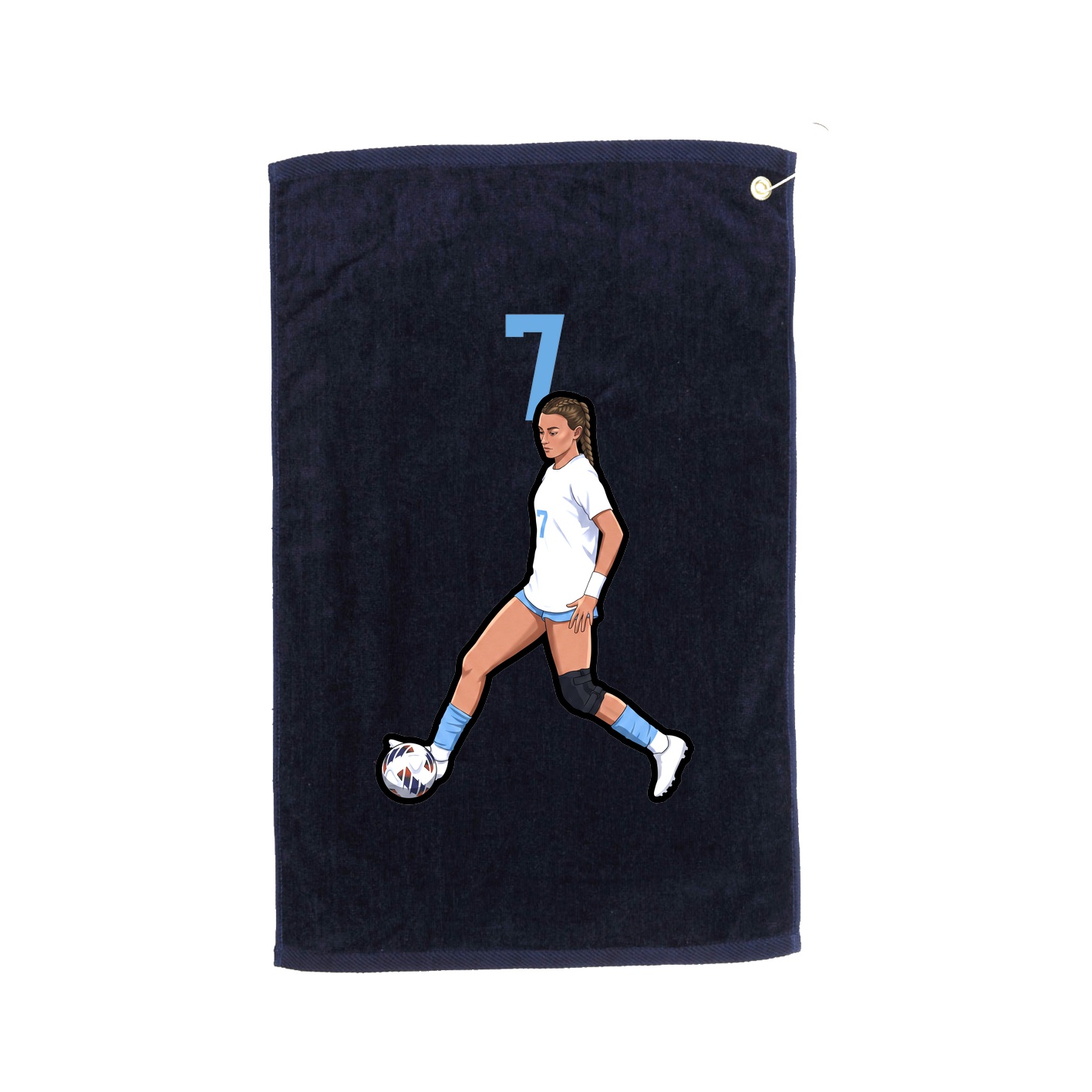 Golf Towel — Number Top in Navy