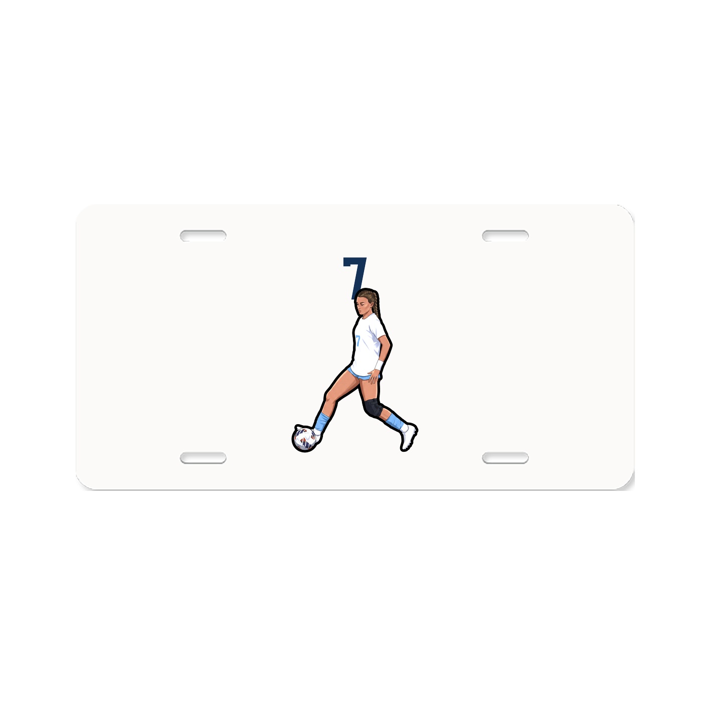 License Plate — Number Top in Classic