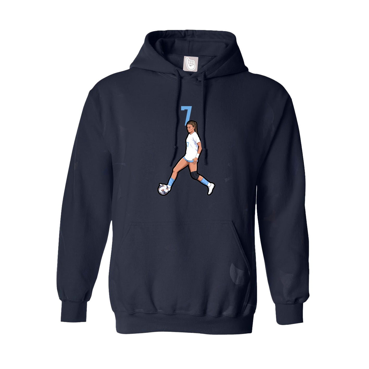 Youth Hoodie — Number Top in Navy