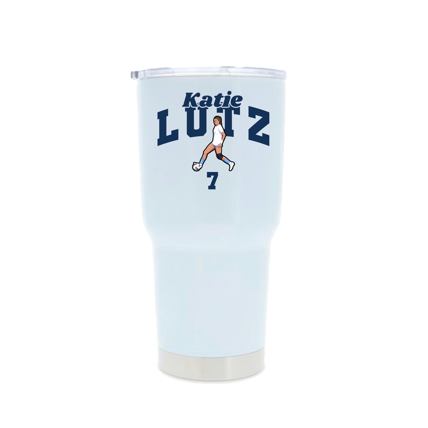 30oz Stainless Steel Tumbler — Signature Arch in White