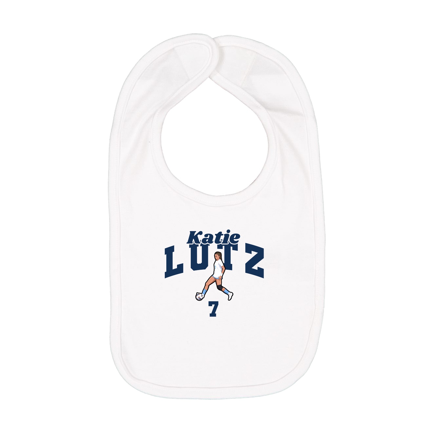 Infant Bib — Signature Arch in White