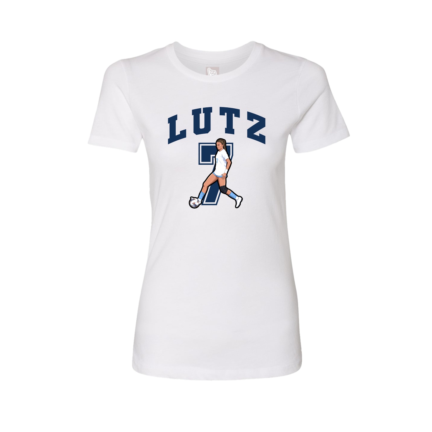 Womens Tee — Number in White