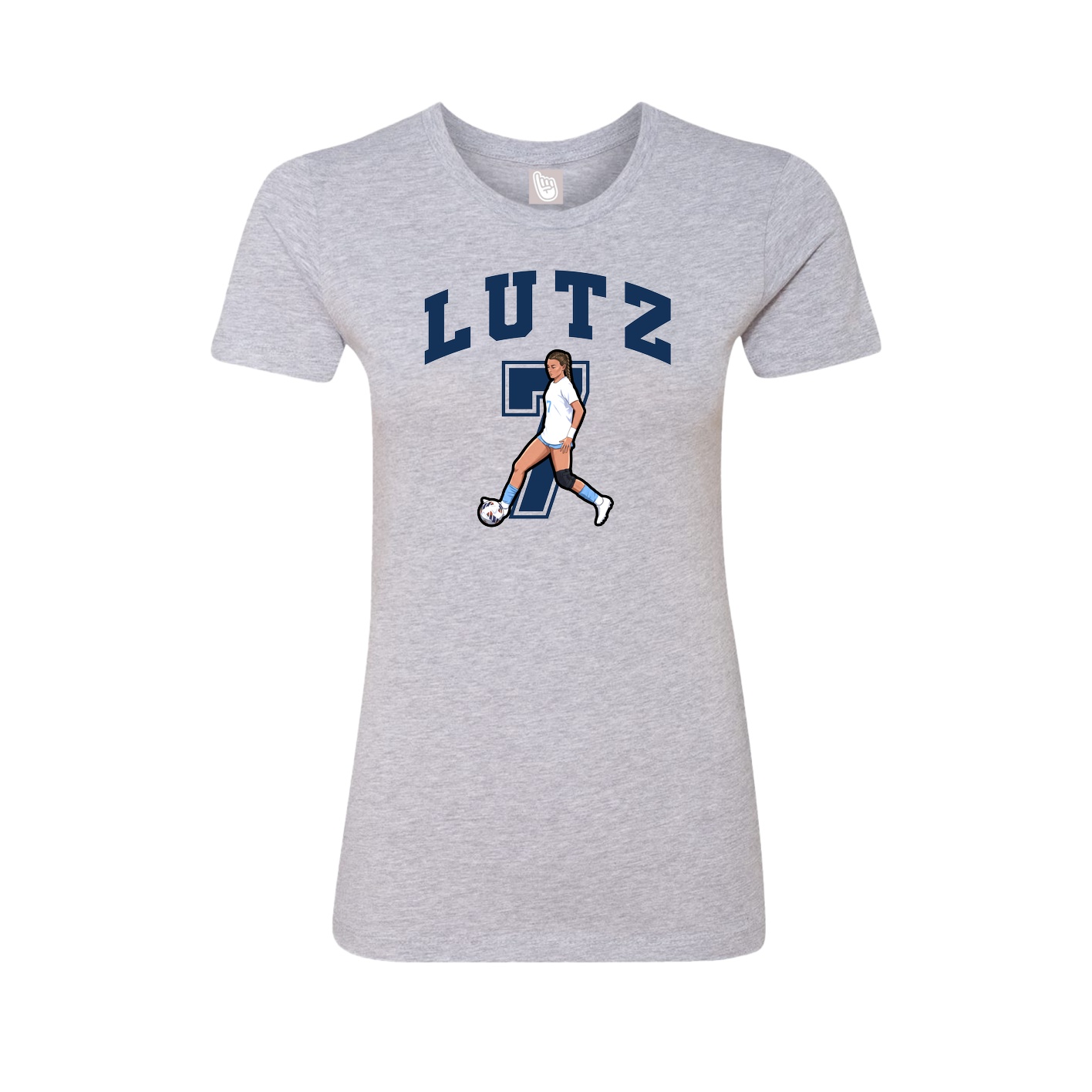 Womens Tee — Number in Grey