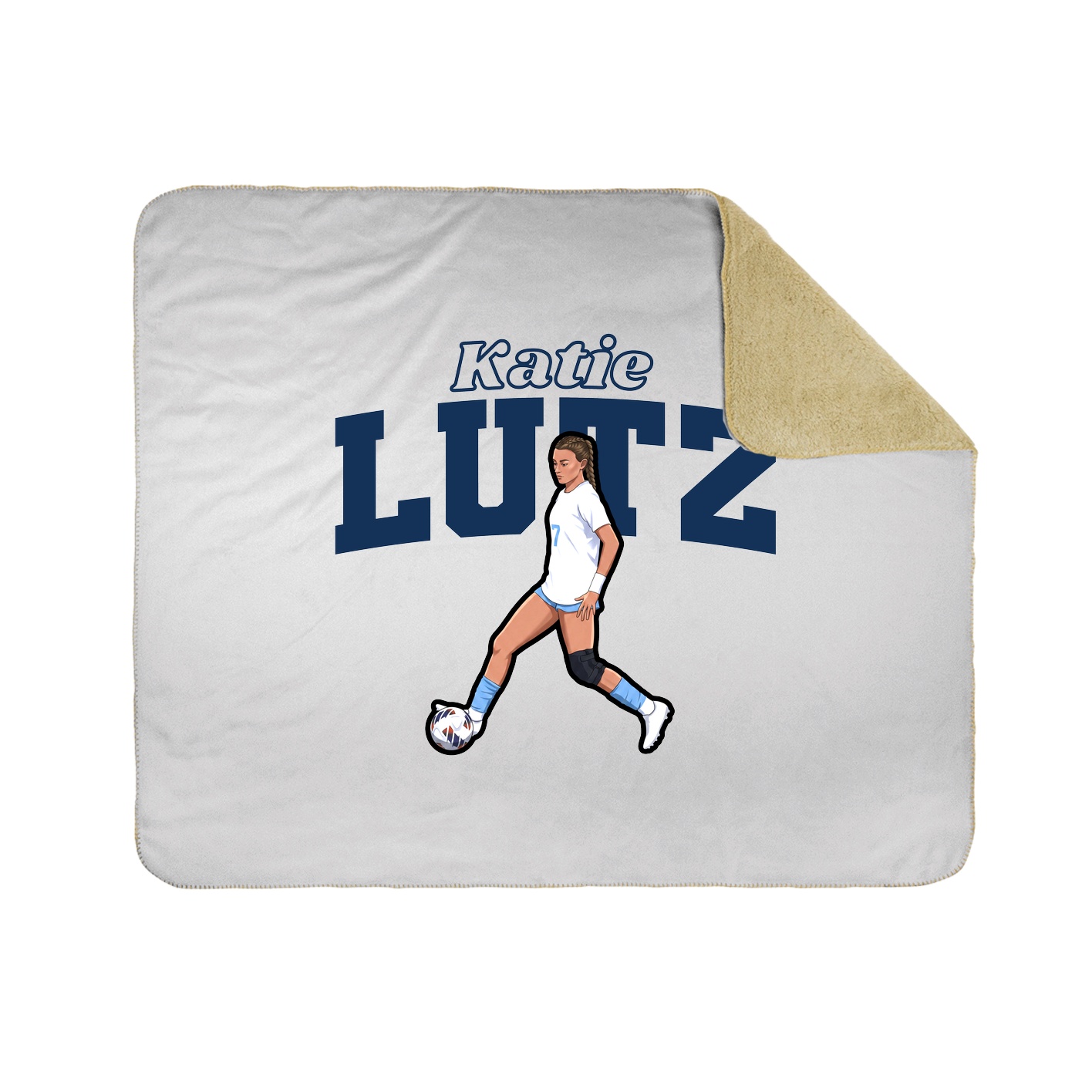 Throw Blanket — Name Arch in White