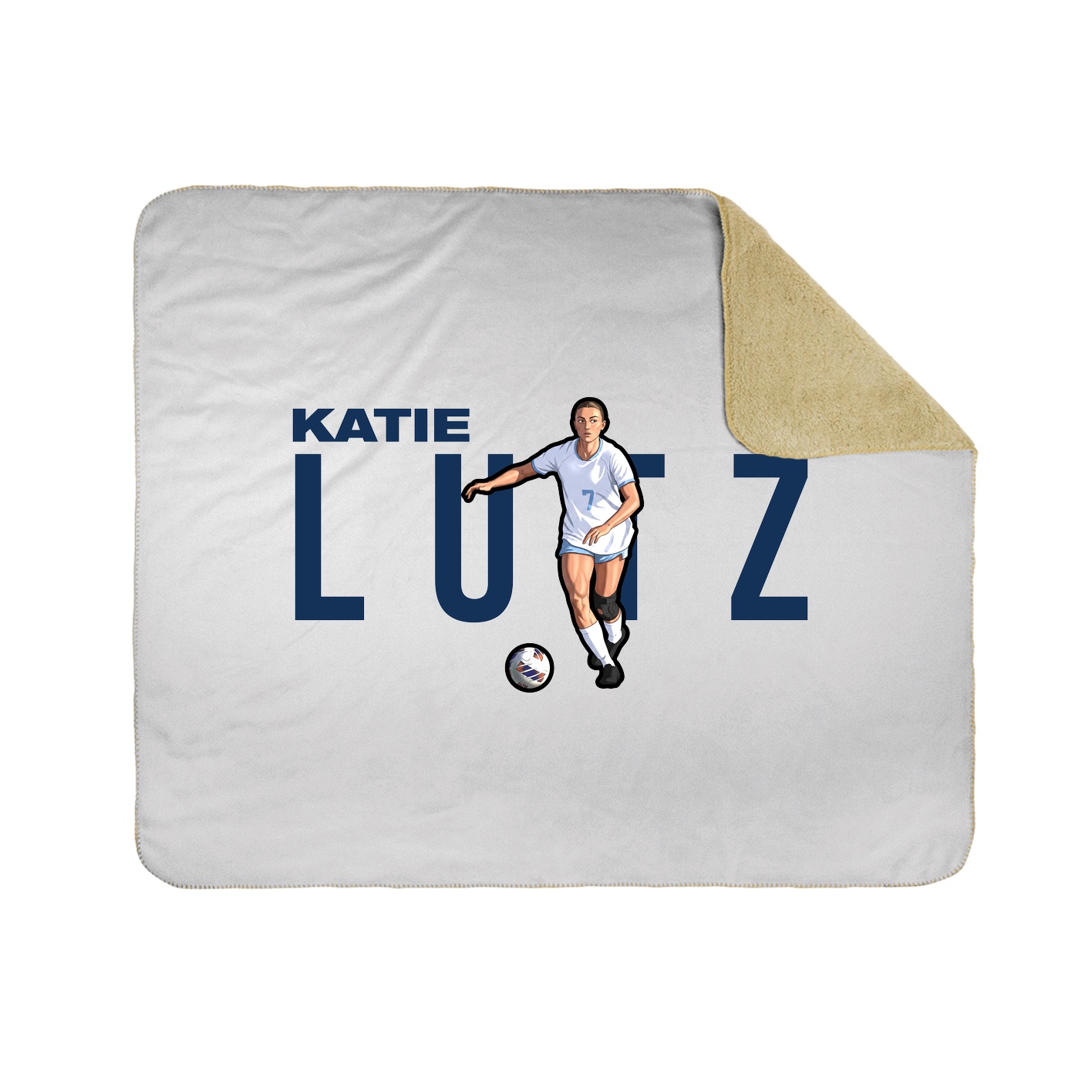 Throw Blanket — Player Name in White