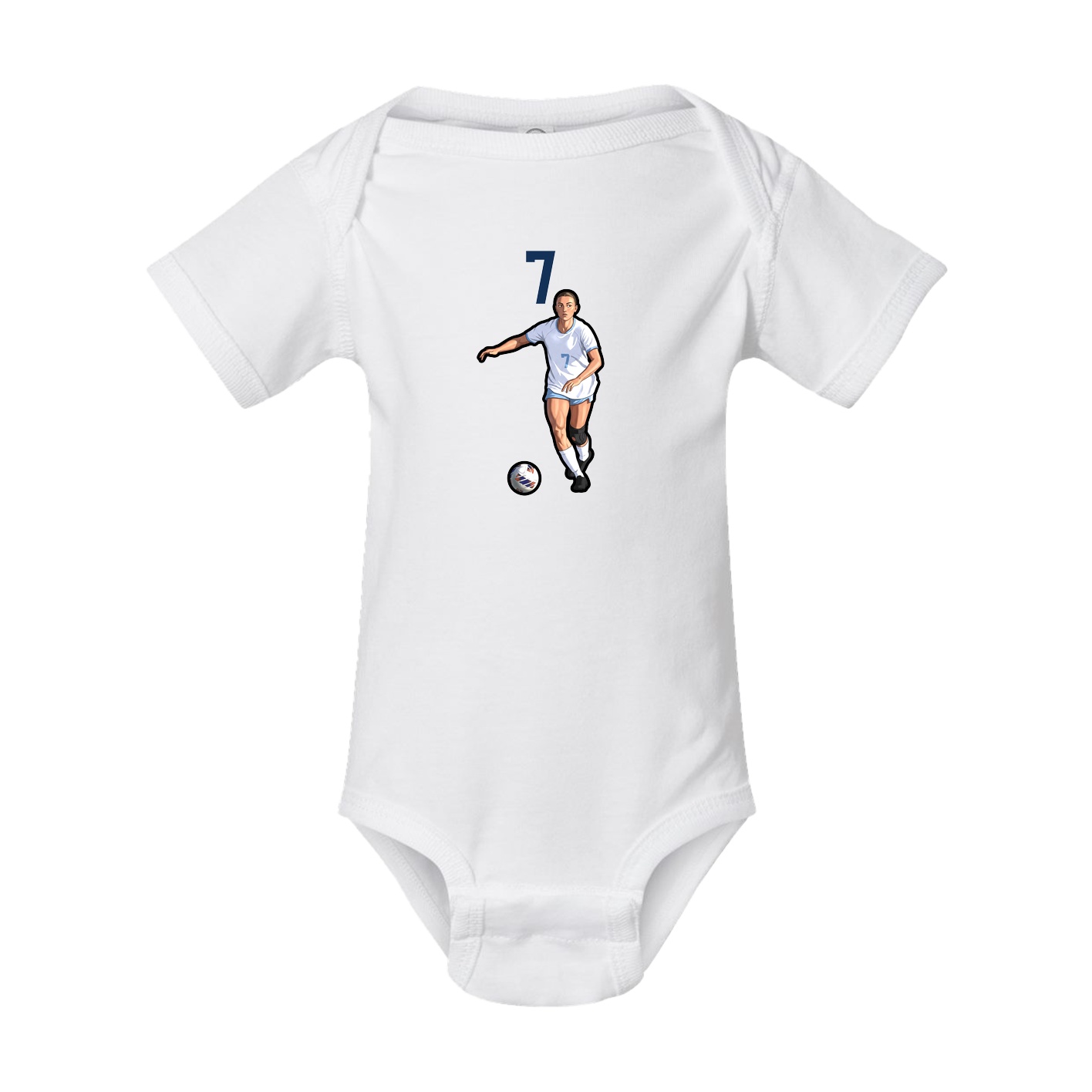 Baby Onesie — Number Top in White