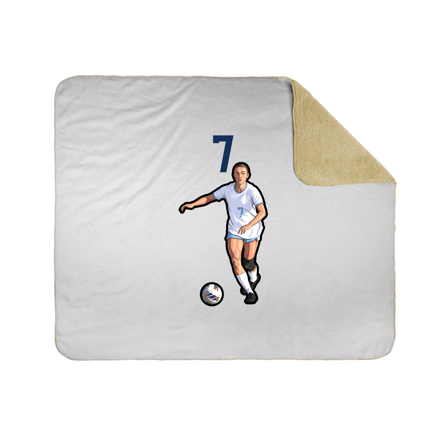 Throw Blanket — Number Top in White