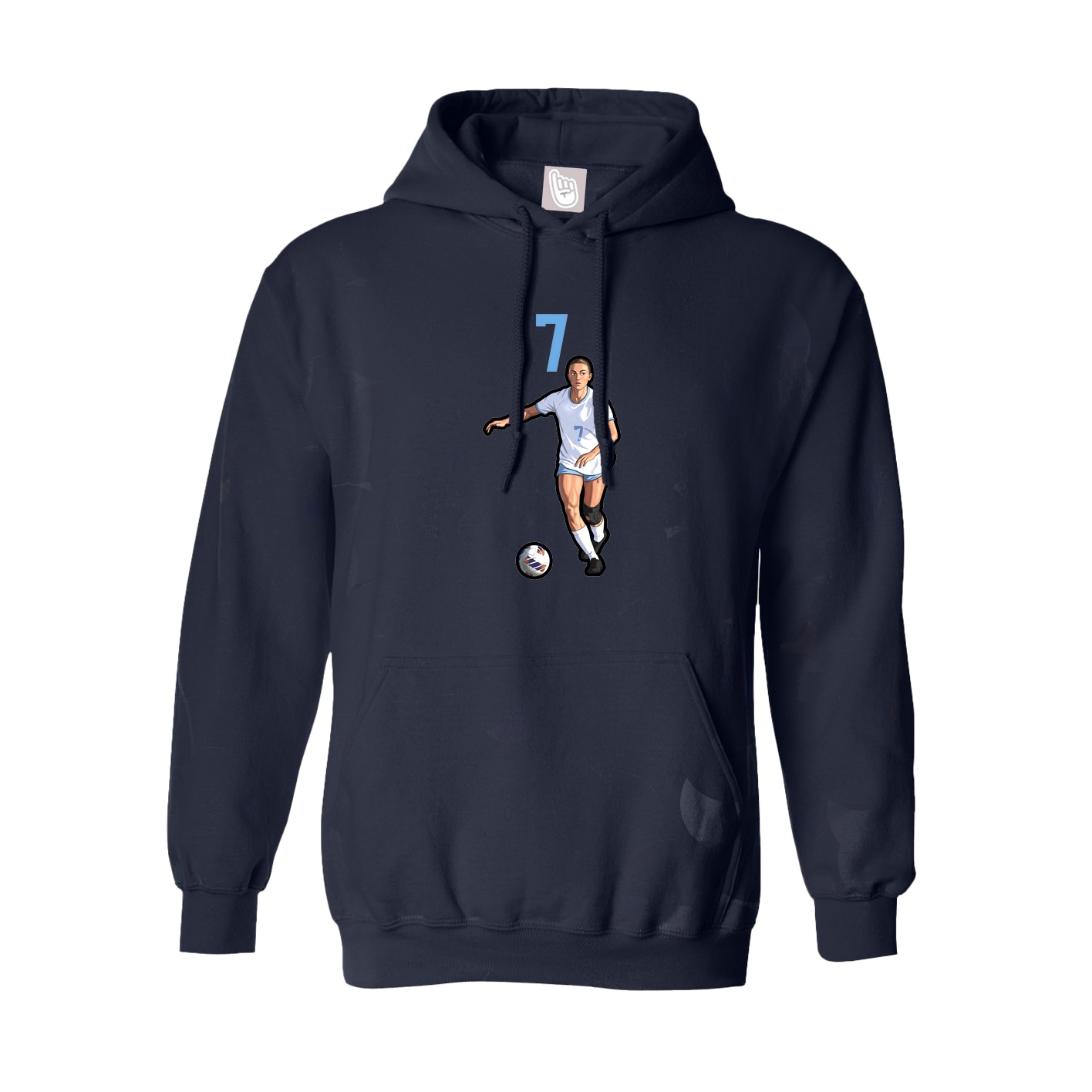 Hoodie — Number Top in Navy