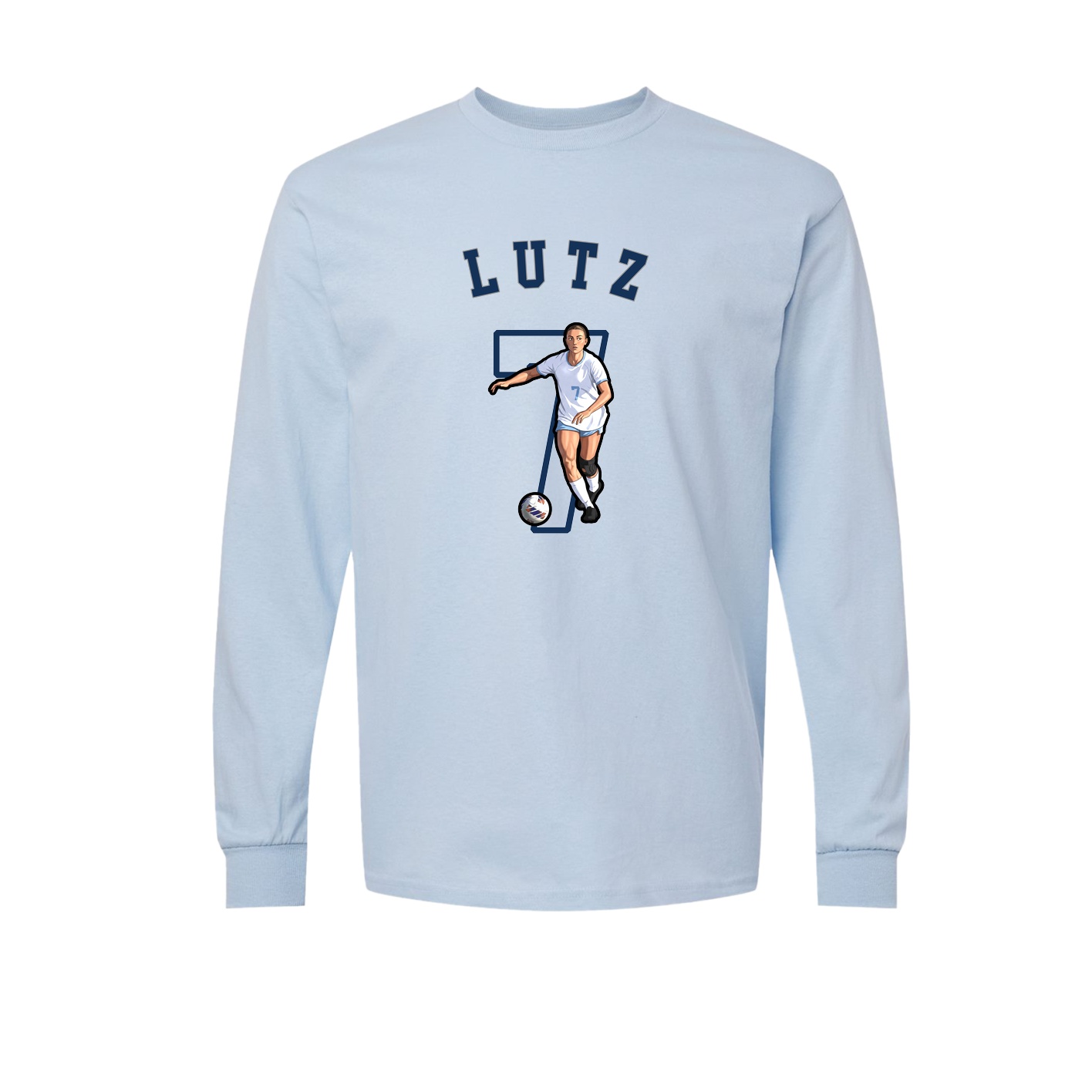 Long Sleeve Tee — Shirsey Arch in Light Blue