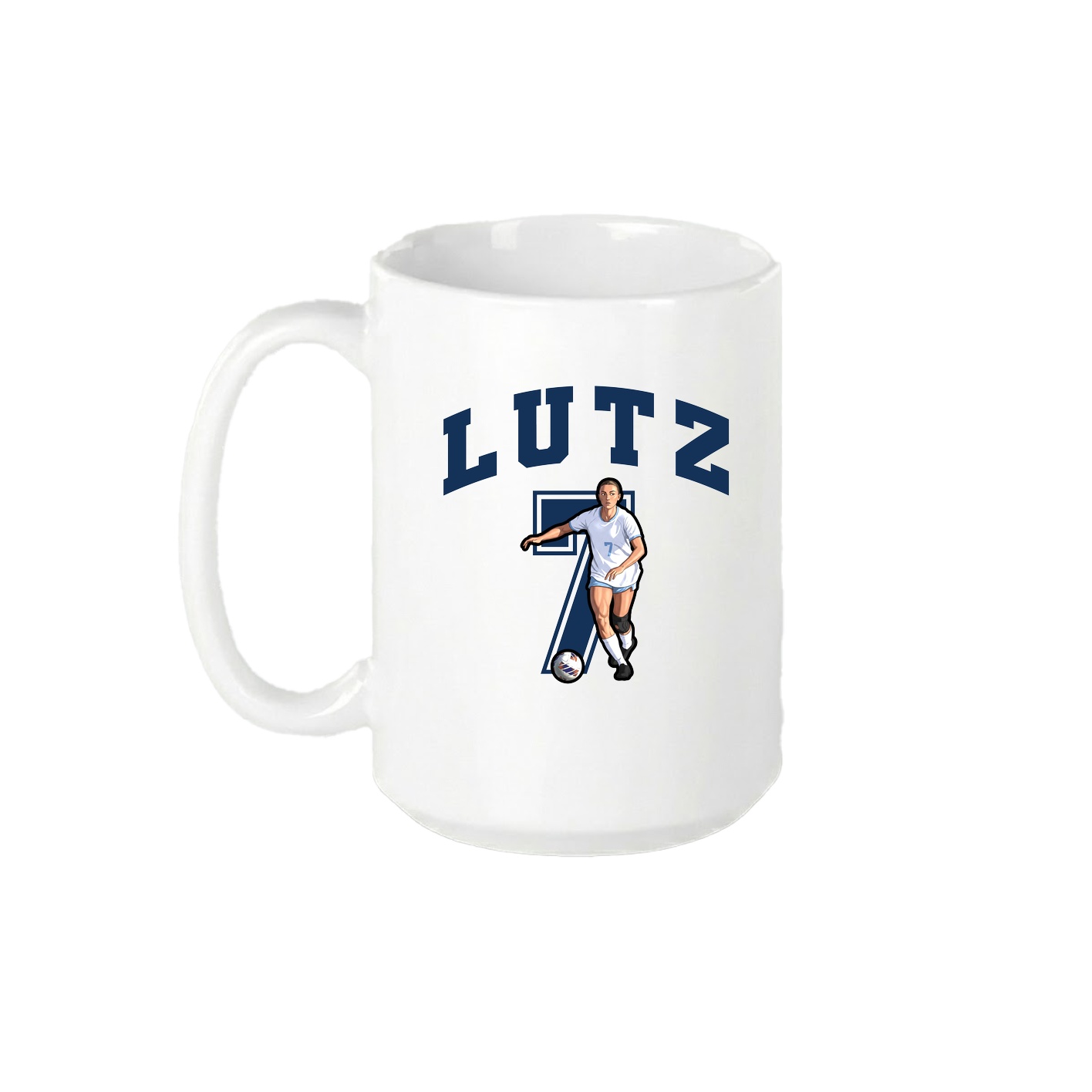 15oz Coffee Mug — Number in White