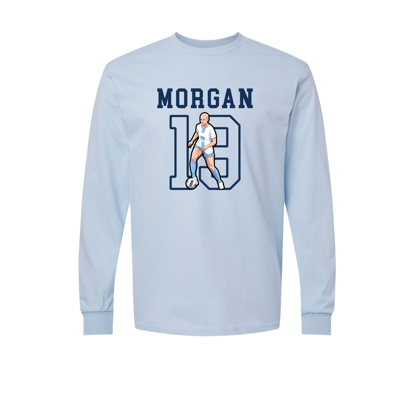 Long Sleeve Tee — Shirsey in Light Blue