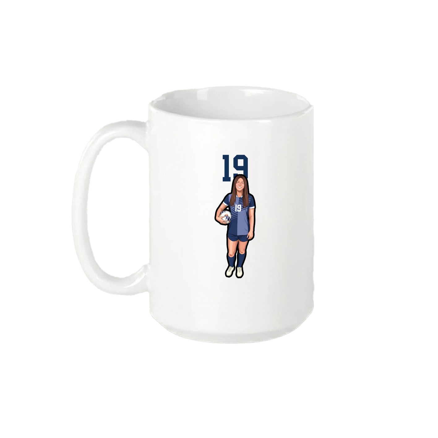 15oz Coffee Mug — Number Top in White