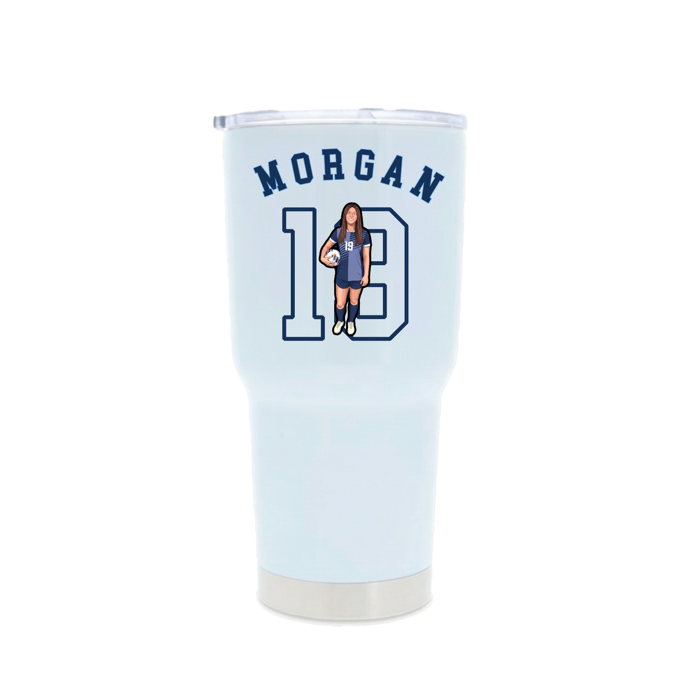 30oz Stainless Steel Tumbler — Shirsey Arch in White