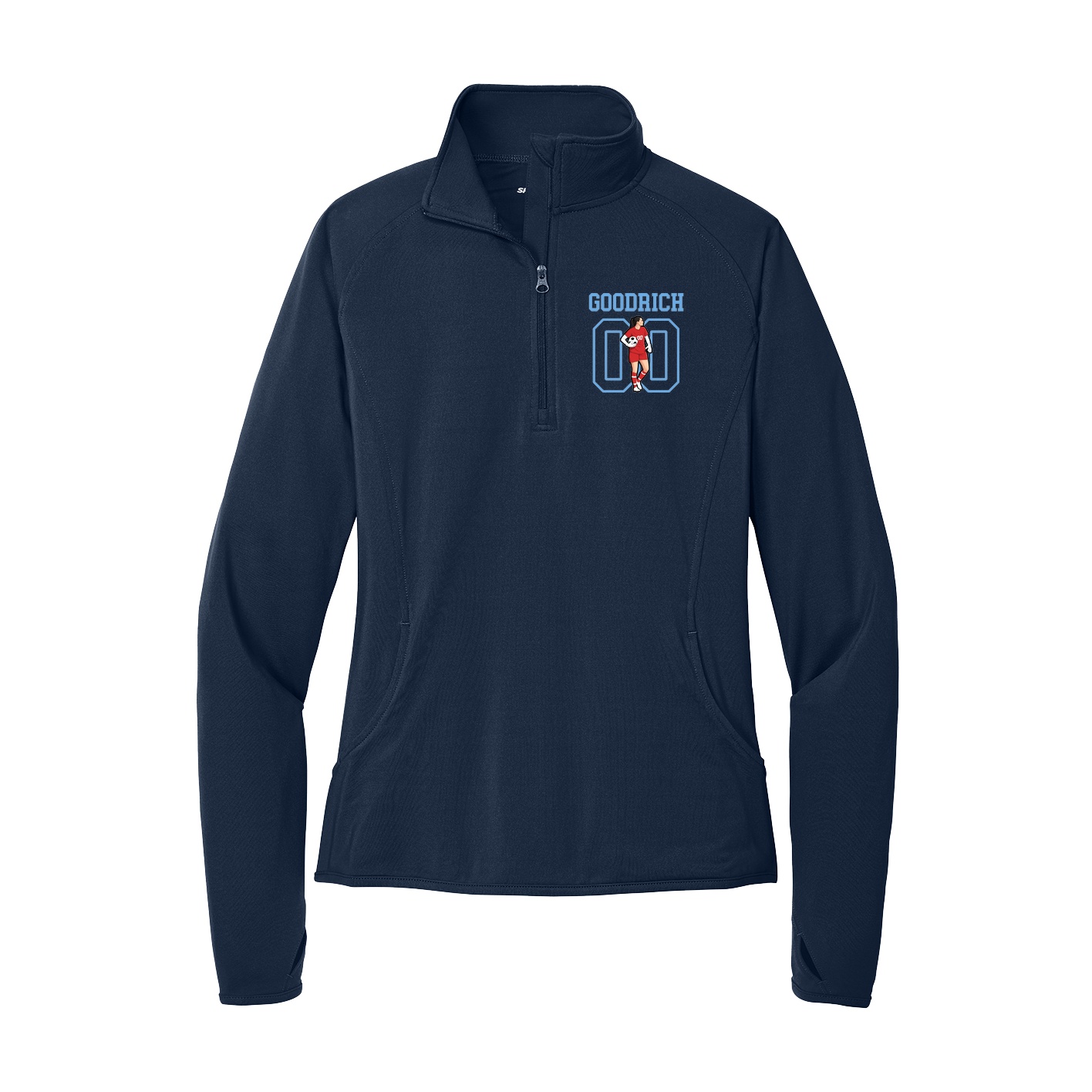 Women's Q-Zip Pullover — Shirsey in Navy