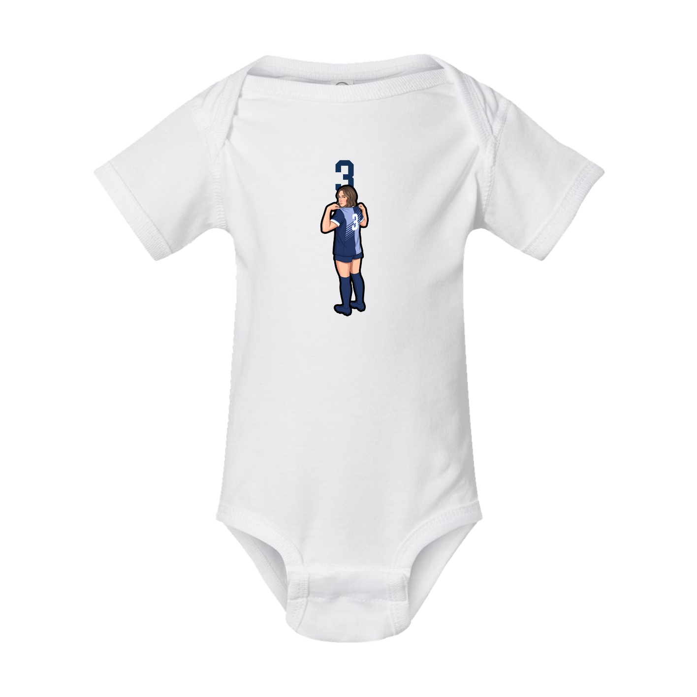 Baby Onesie — Number Top in White